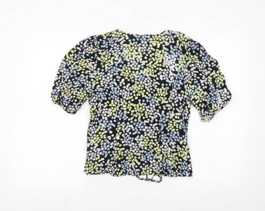 Womens UK Size 12 H&M Black Basic T-Shirt