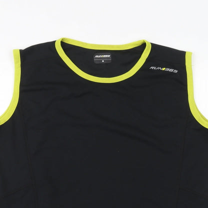Runi365 Mens Black   Basic Tank Size M