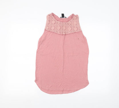 Womens UK Size 8 Atmosphere Pink Basic T-Shirt