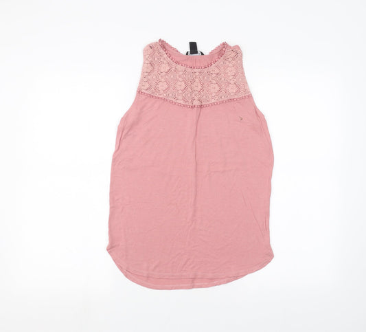 Womens UK Size 8 Atmosphere Pink Basic T-Shirt