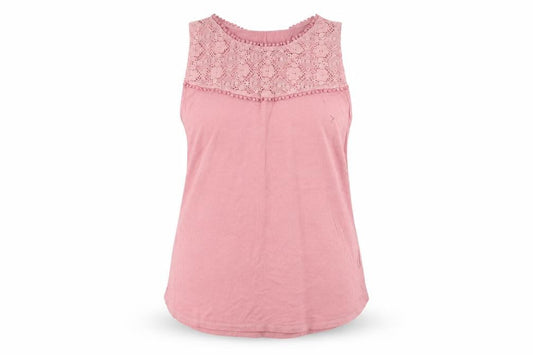 Front view of Atmosphere women’s pink basic t-shirt, size UK 8