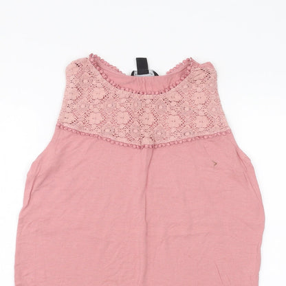 Womens UK Size 8 Atmosphere Pink Basic T-Shirt