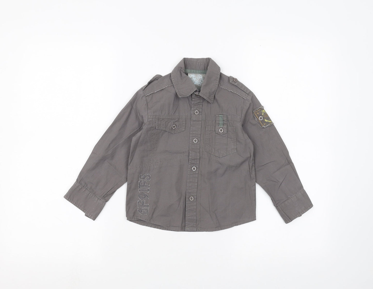 Feu Follet Baby Grey   Basic Button-Up Size 24 Months
