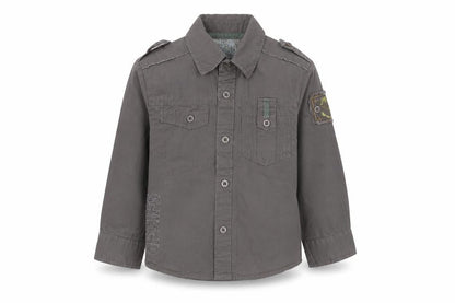 Feu Follet Baby Grey   Basic Button-Up Size 24 Months