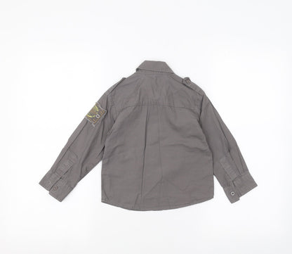 Feu Follet Baby Grey   Basic Button-Up Size 24 Months