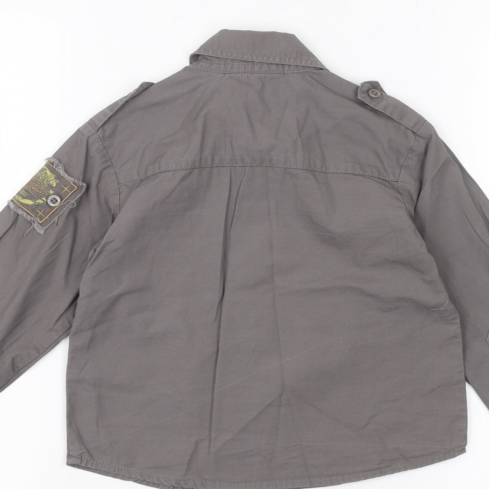 Feu Follet Baby Grey   Basic Button-Up Size 24 Months