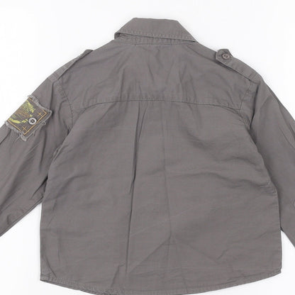 Feu Follet Baby Grey   Basic Button-Up Size 24 Months
