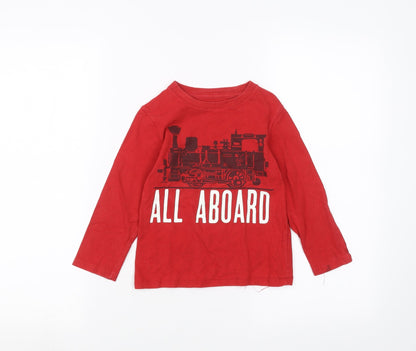Gap Boys Red   Basic T-Shirt Size 4 Years