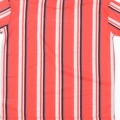 George Boys Orange Striped  Basic T-Shirt Size 7-8 Years