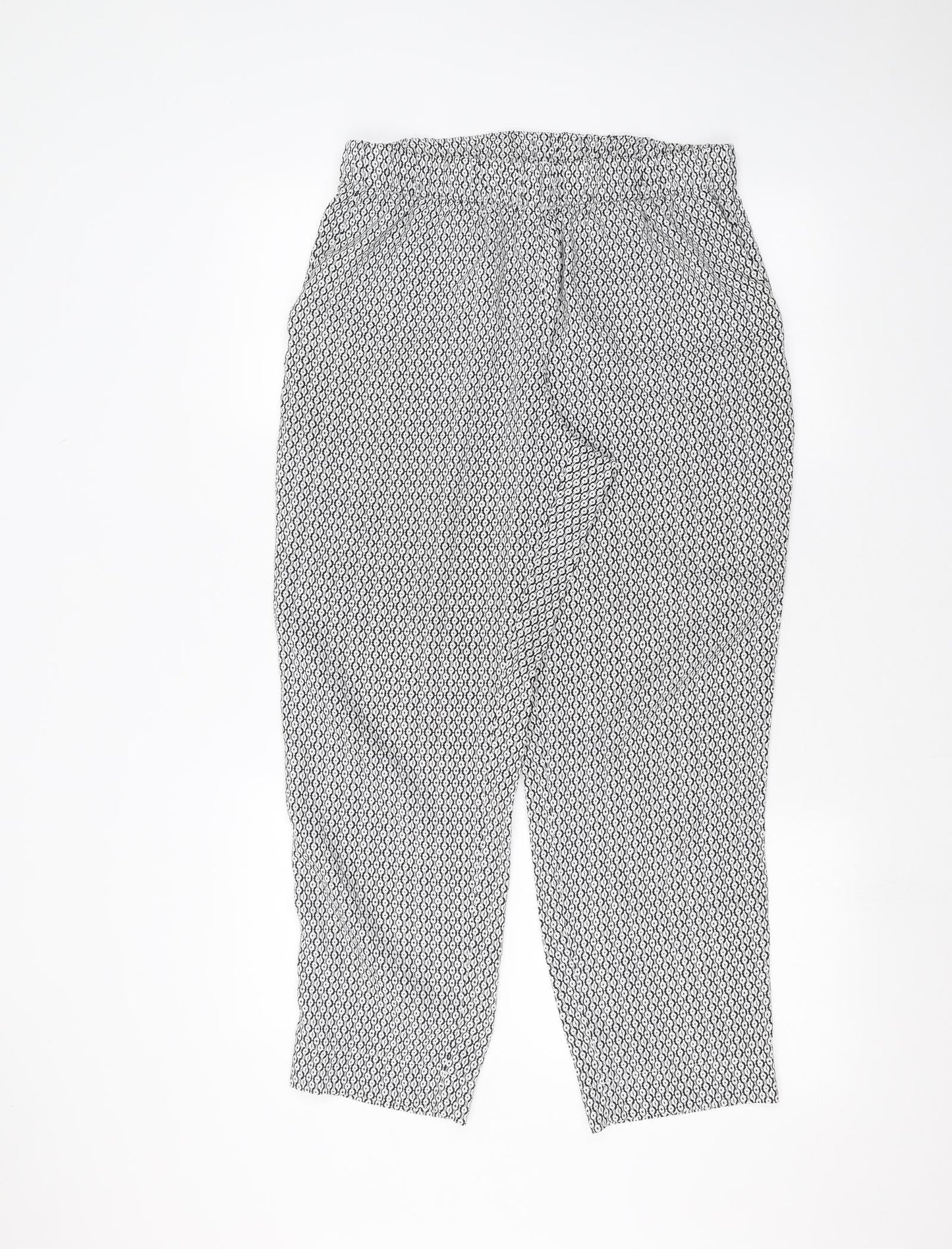 Womens UK Size 14 H&M Regular Fit  White Trousers