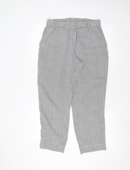 Womens UK Size 14 H&M Regular Fit  White Trousers