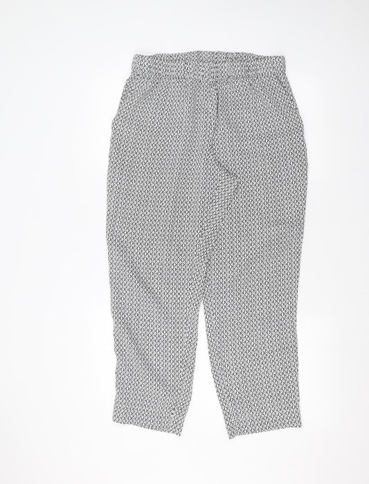 Womens UK Size 14 H&M Regular Fit  White Trousers