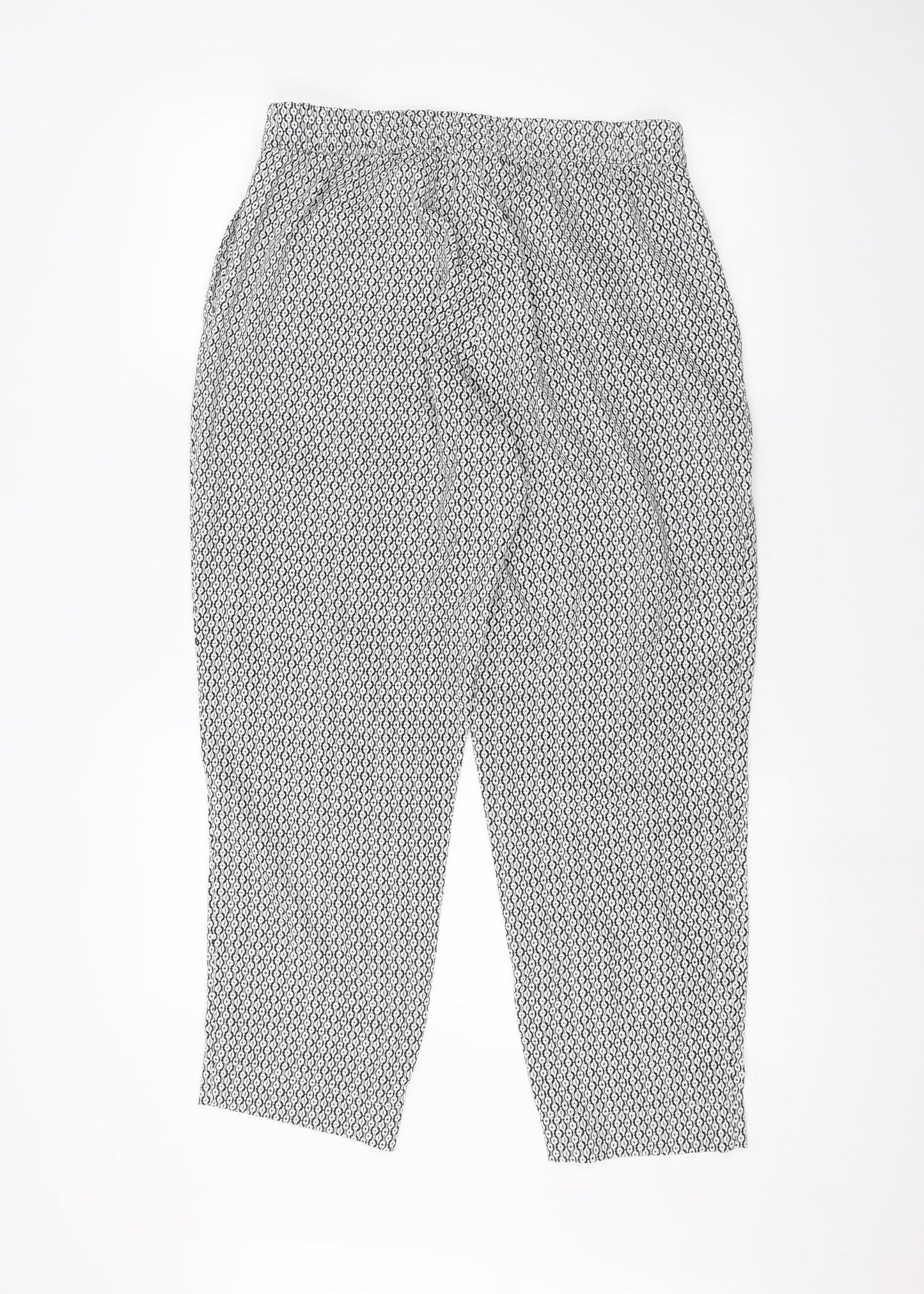 Womens UK Size 14 H&M Regular Fit  White Trousers