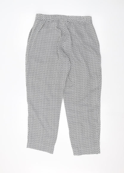 Womens UK Size 14 H&M Regular Fit  White Trousers
