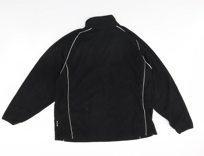 Womens UK Size 10 Preworn Black Henley Jumper