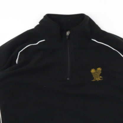 Womens UK Size 10 Preworn Black Henley Jumper