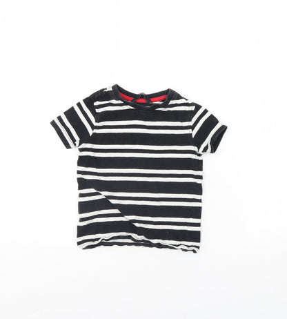 George Boys Black Striped  Basic T-Shirt Size 2 Years