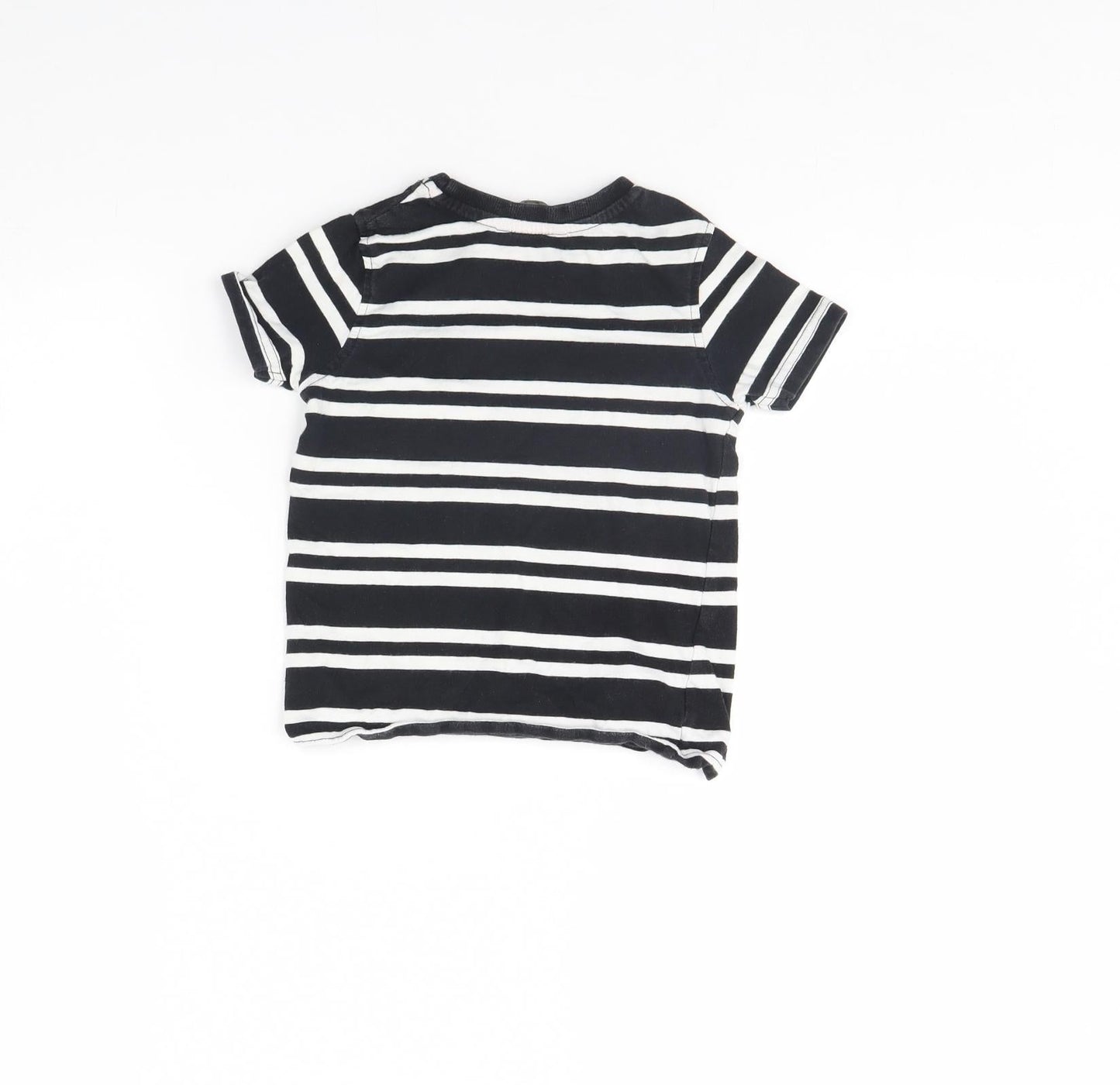 George Boys Black Striped  Basic T-Shirt Size 2 Years