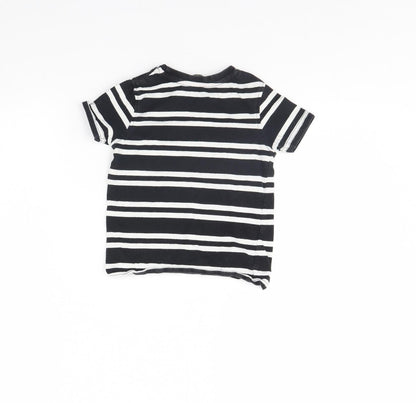 George Boys Black Striped  Basic T-Shirt Size 2 Years