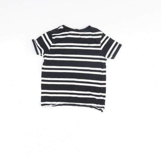 George Boys Black Striped  Basic T-Shirt Size 2 Years
