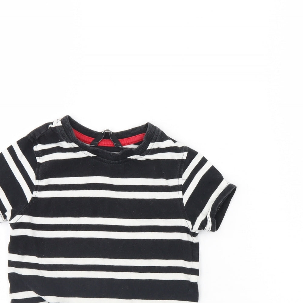 George Boys Black Striped  Basic T-Shirt Size 2 Years