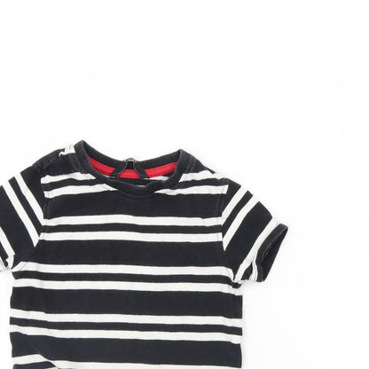George Boys Black Striped  Basic T-Shirt Size 2 Years
