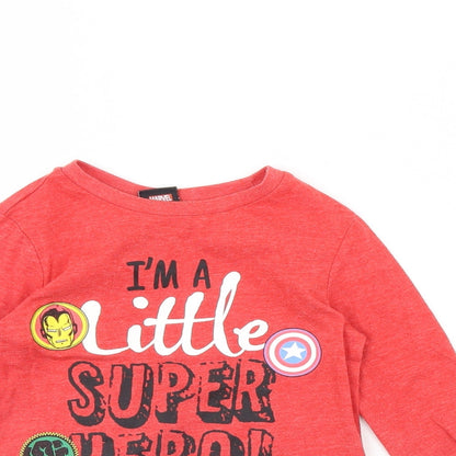George Baby Red   Basic T-Shirt Size 24 Months  - Superhero