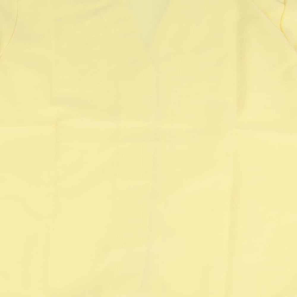 Womens UK Size 16 Damart Yellow Basic Button-Up