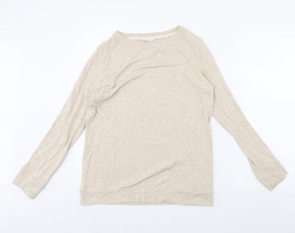 Womens UK Size 10 m&s Beige Pullover Jumper