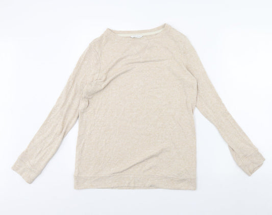 Womens UK Size 10 m&s Beige Pullover Jumper