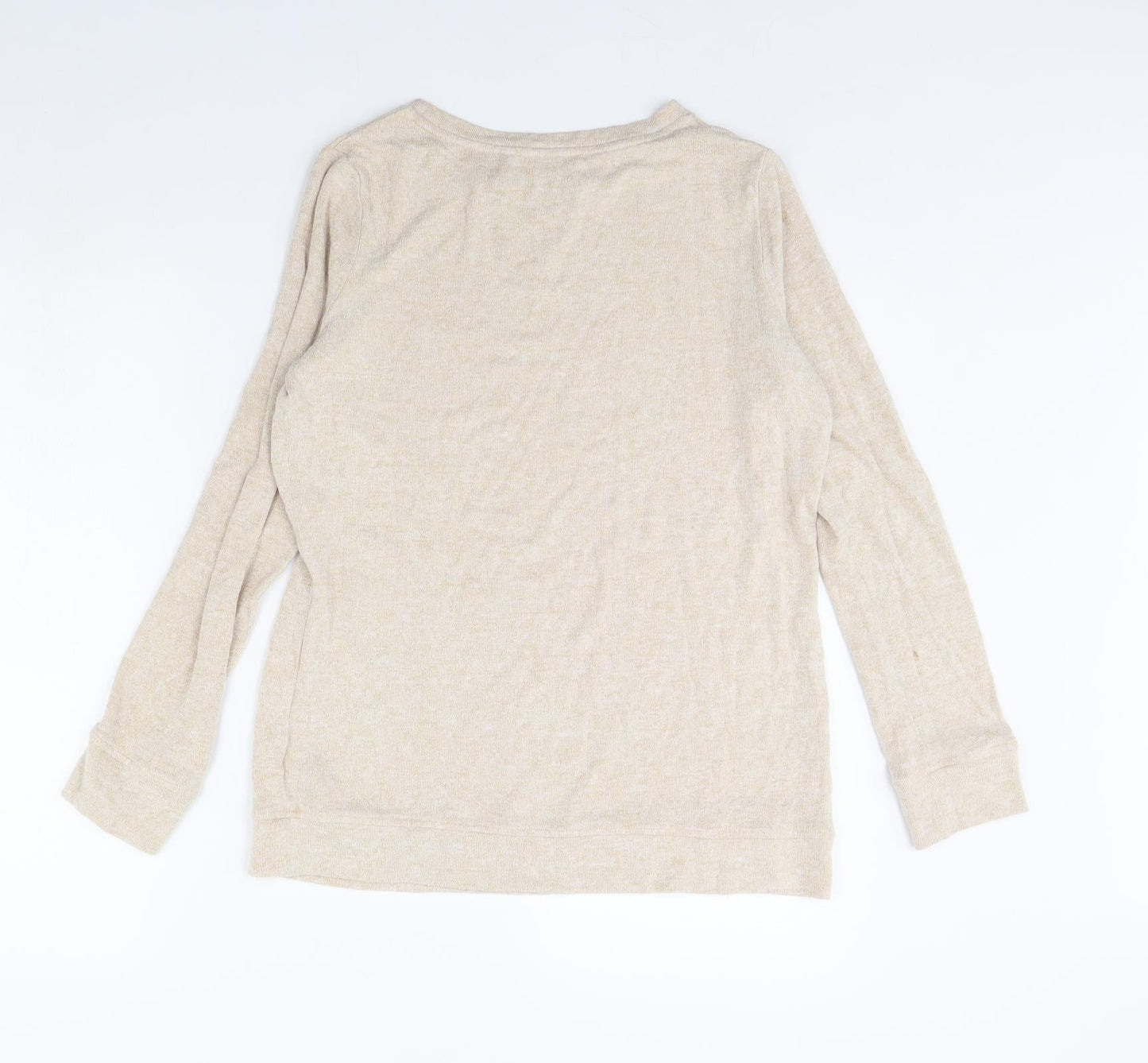 Womens UK Size 10 m&s Beige Pullover Jumper