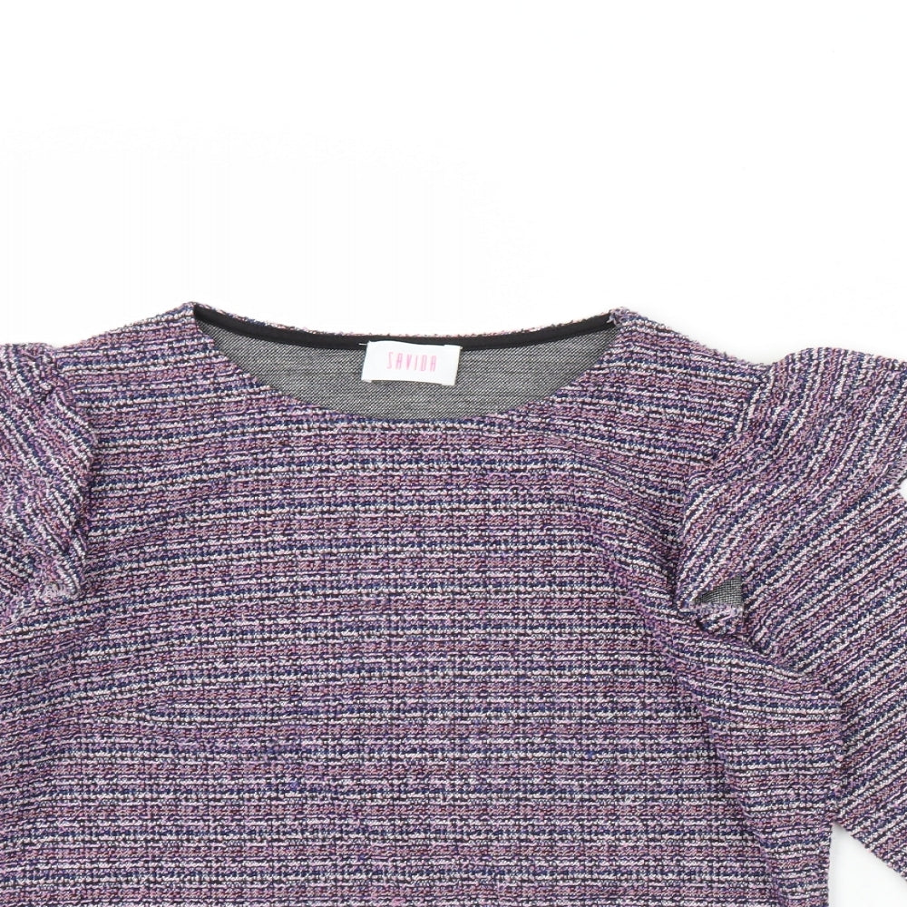 Womens UK Size L Savida Purple Pullover Jumper