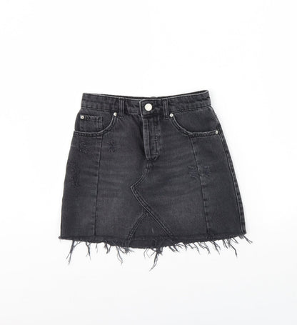 Miss Selfridge Womens Black  Denim Mini Skirt Size 6
