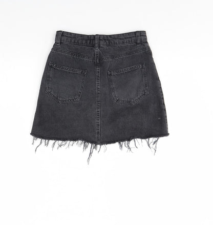 Miss Selfridge Womens Black  Denim Mini Skirt Size 6
