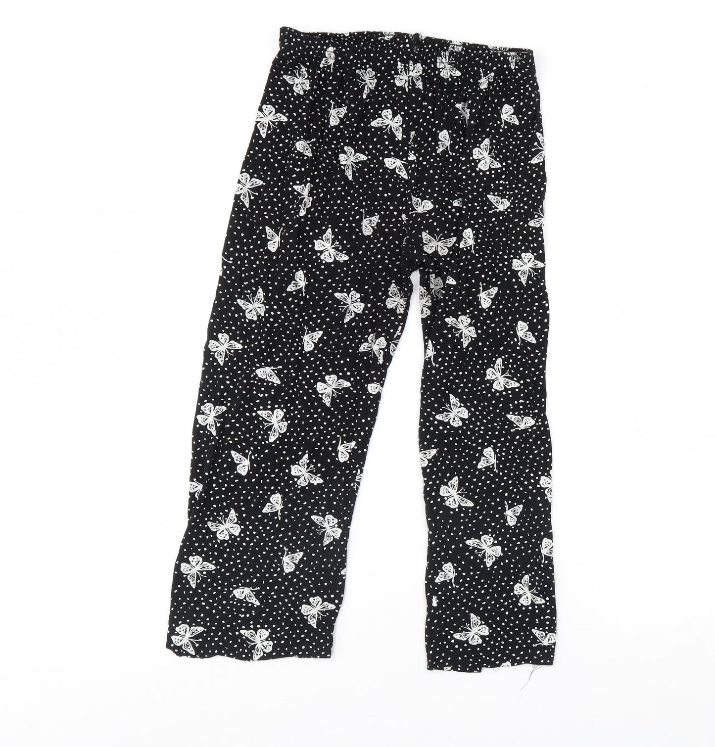 Womens UK Size M Preworn Regular Fit  Black Trousers
