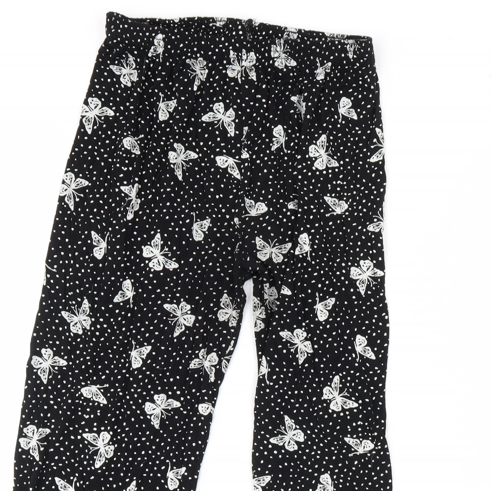 Womens UK Size M Preworn Regular Fit  Black Trousers