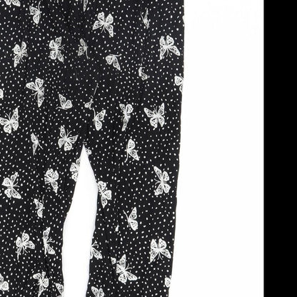 Womens UK Size M Preworn Regular Fit  Black Trousers