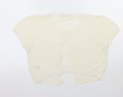 Primark Womens White   Cardigan Jumper Size 14