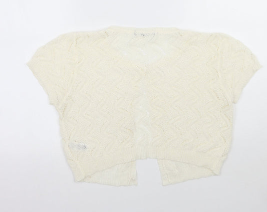 Primark Womens White   Cardigan Jumper Size 14
