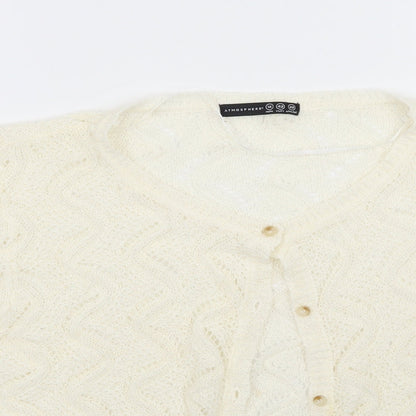 Primark Womens White   Cardigan Jumper Size 14