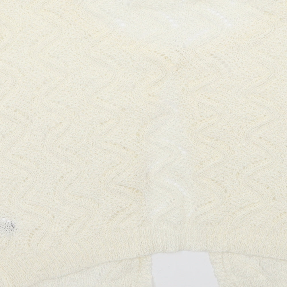 Primark Womens White   Cardigan Jumper Size 14