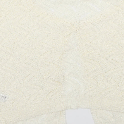 Primark Womens White   Cardigan Jumper Size 14
