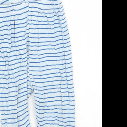 Disney Boys Blue Striped  Capri Trousers Size 12 Months