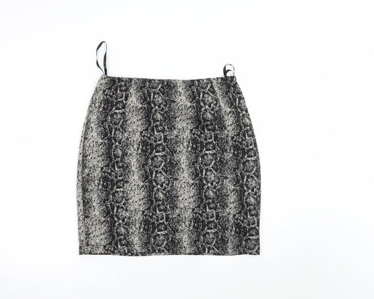 Papaya Womens Brown Animal Print  Mini Skirt Size 12