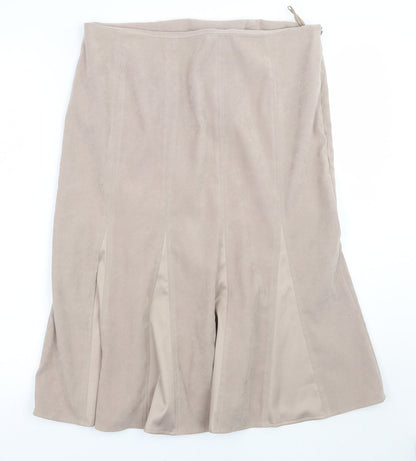 Bonmarché Womens Beige   A-Line Skirt Size 14