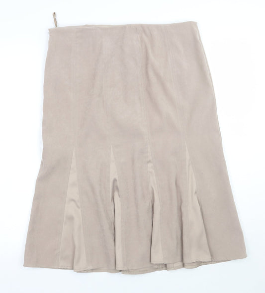 Bonmarché Womens Beige   A-Line Skirt Size 14