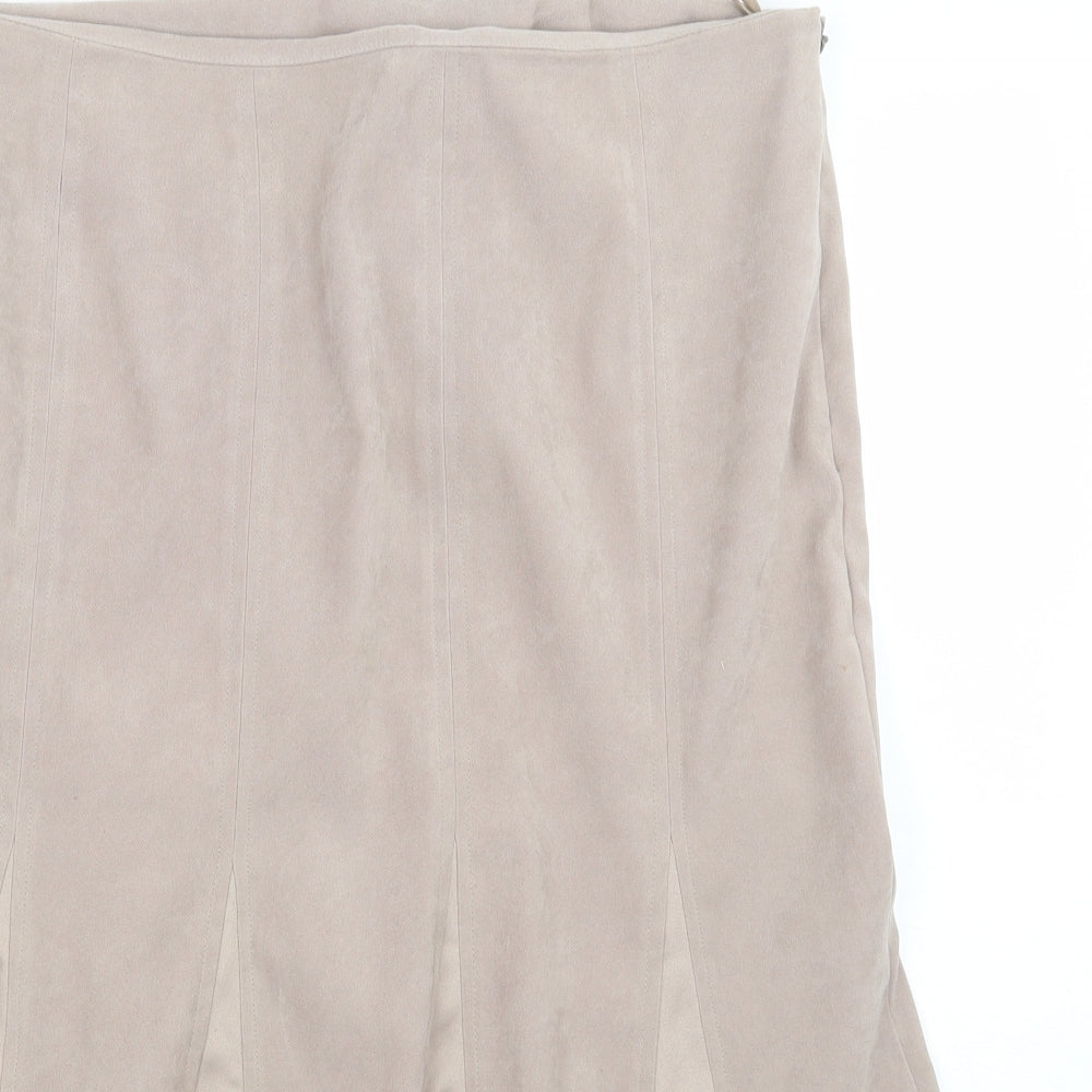 Bonmarché Womens Beige   A-Line Skirt Size 14