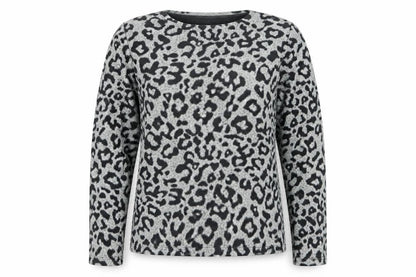 Pep& co  Womens Grey Animal Print  Pullover Jumper Size 8