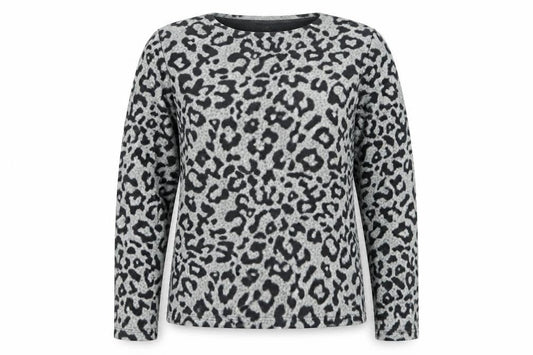 Pep& co  Womens Grey Animal Print  Pullover Jumper Size 8