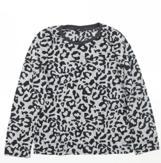 Pep& co  Womens Grey Animal Print  Pullover Jumper Size 8